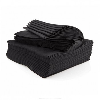 Sac 25 serviettes noires 40X80
