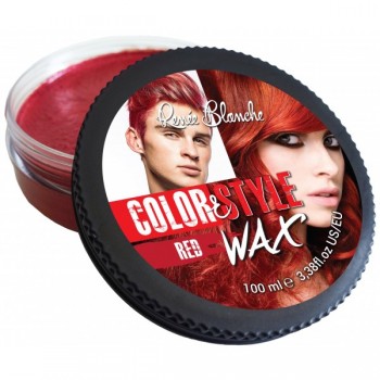 Cire coiffante et colorante Color&Style rouge wax Renée Blanche 100ml