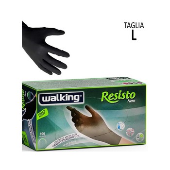 Gant WALKING RESISTO STRETCH NITRILE GLOVES BLACK 100PCS - L