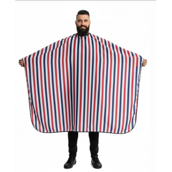 Maxi cape raye-blue-blanc-rouge barber