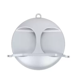 Grand Miroir ICE avec poignée Diam270mm Argent